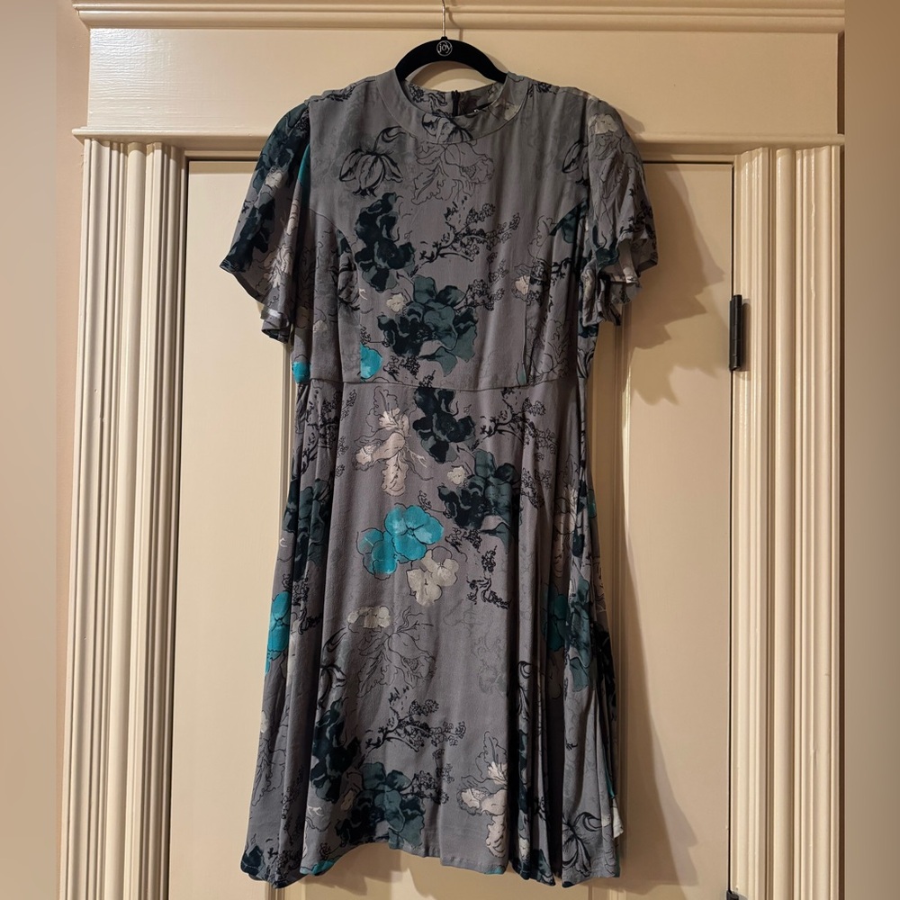 Anthropologie Black and Gray Dress